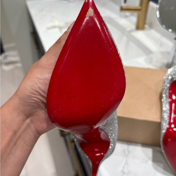 Silver Glitter Women's Shoes - Picture 2 of 6